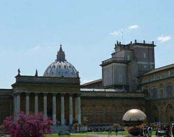 The Vatican Museums as seen from its courtyard.