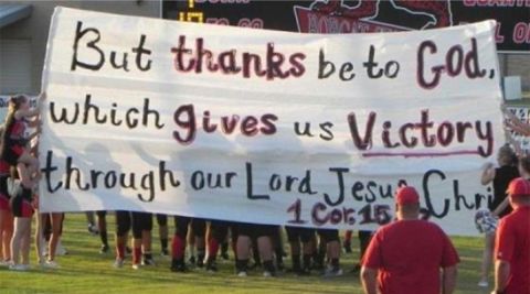 Texas Judge Rules that Cheerleaders May Display Bible Banners...