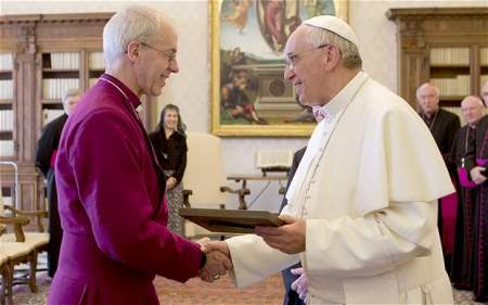 The Archbshiop of Canterbury Justin Welby is an admirer of Pope Francis