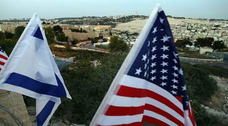 Israeli and US Flags