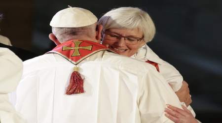 Francis and Swedish Lutheran archbishop Antje Jackelen