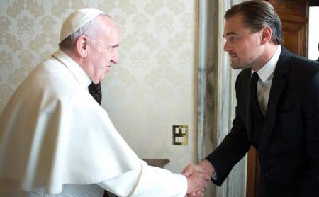 Francis meets with Leonardo DiCaprio