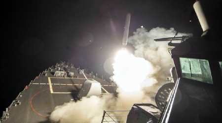US launches missiles against Syrian air field