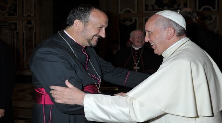 Argentinian Bishop Gabriel Bernardo Barba and Pope Francis