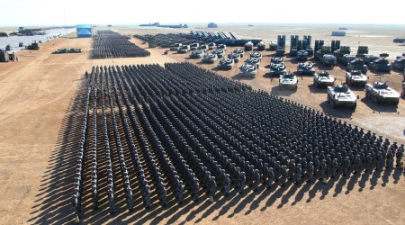 Chinese army on parade