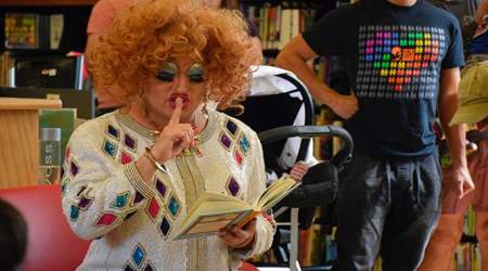 drag queen in the library