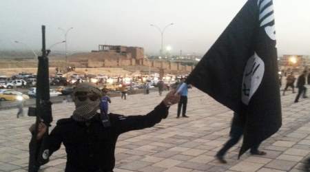 Isis flag in Mosul