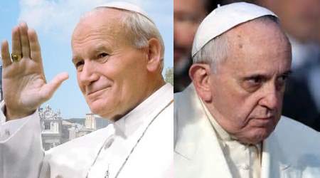 Pope John Paul II frowned on by Francis