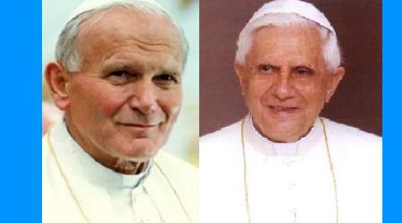 Pope St. John Paul II and Pope Benedict XVI