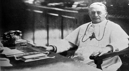 Pope Pius XI at his desk