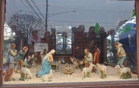 The Nativity display in Warren, Mich. after it was installed by John Satawa on Dec. 15, 2012.