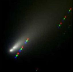 Broken fragments of Comet 73P Schwassmann-Wachmann.