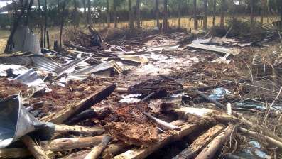 Remains of burned down Kale Hiwot church in Asendabo, Ethiopia.