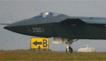 China's new stealth fighter jet, known as the J-20.