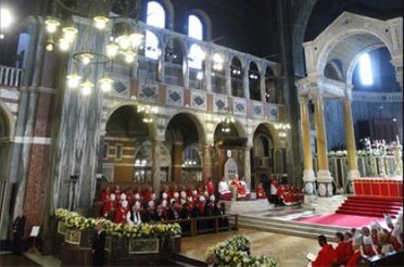 The papal Mass at Westminster Cathedral, where the ex-bishops will be ordained.
