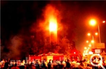 St. Marys church torched by Muslims.