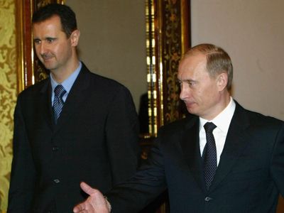 Bashar al-Assad and Vladimir Putin