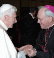 Pope Benedict XVI and Bishop Richard J. Malone