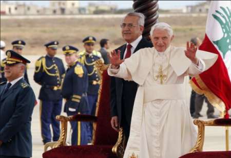 Pope Benedict and Lebanon President Michel Suleiman