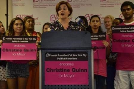 Christine Quinn, a Democratic candidate for mayor of New York City