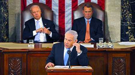 Israeli Prime Minister Benjamin Netanyahu speaks to Congress
