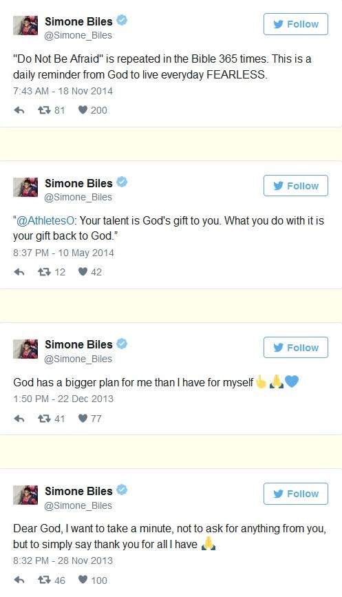 biles tweets