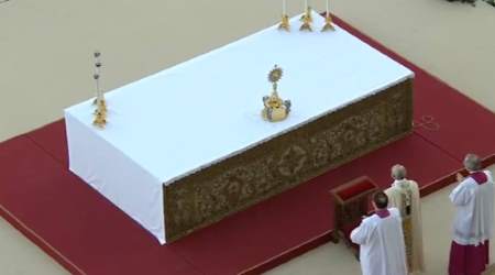 Francis stands before Our Lord