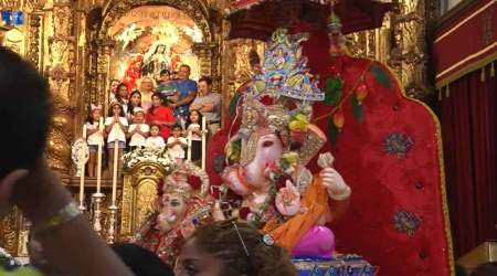 Statue of the Hindu deity Ganesh inside Our Lady of Africa church in the Diocese of Cdiz y Ceuta