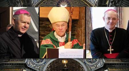 three bishops from Kazakhstan  Tomash Peta, Metropolitan Archbishop of the archdiocese of Saint Mary in Astana, Jan Pawel Lenga, Archbishop-Bishop emeritus of Karaganda, and Athanasius Schneider, Auxiliary Bishop of the archdiocese of Saint Mary in Astana