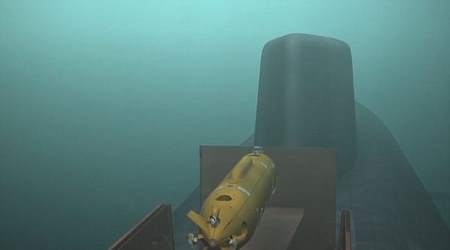 A video showed during President Putin's speech last month showed a nuclear warhead being launched from the drone submarine carrier