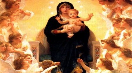 Virgin Mary present Jesus to the world