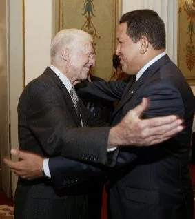 And who could forget Chavez with good buddy Former President Carter: