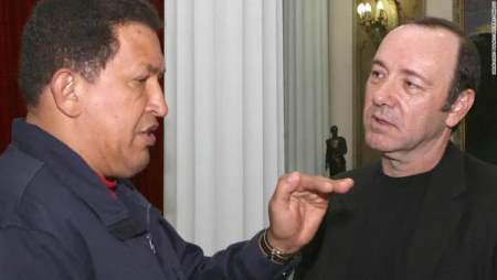 Chavez with good buddy, and all around good guy, Kevin Spacey: