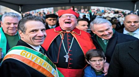 Cuomo and Dolan laughing at Traditional Catholics