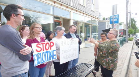 Grand Rapids residents protest drag show featuring those with Down Syndrome