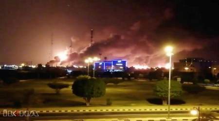 Saudi oil fields burn