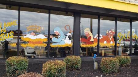 McDonald’s painted nativity scene
