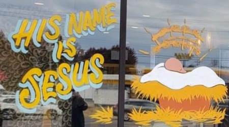 McDonald’s painted nativity scene