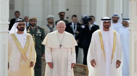 Francis visiting the UAE in February 2019