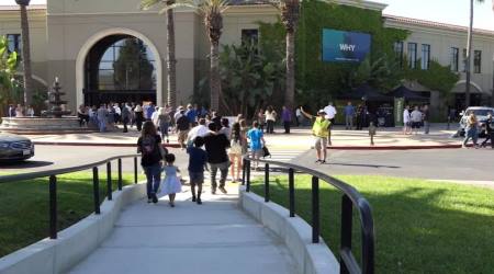 Christians attending worship service at Calvary Chapel Chino Hills, California, July, 2020. 