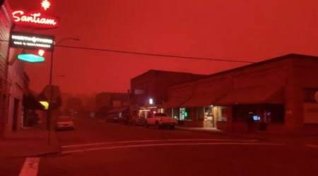 red sky over Oregon