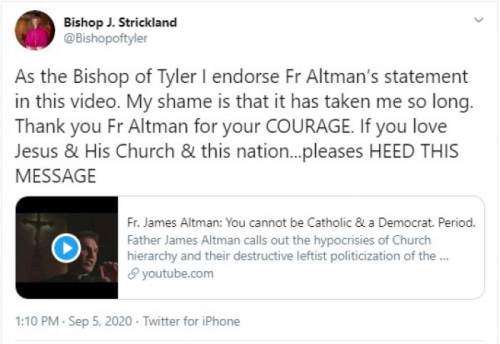 Bishop Strickland's tweet