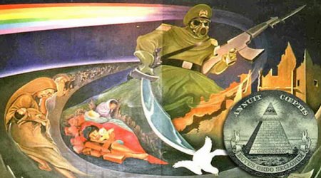 ''New World Order' Mural in Denver International Airport