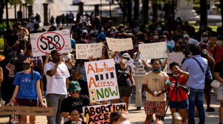 Pro-abortion rally at the Texas State Capitol, September 11, 2021