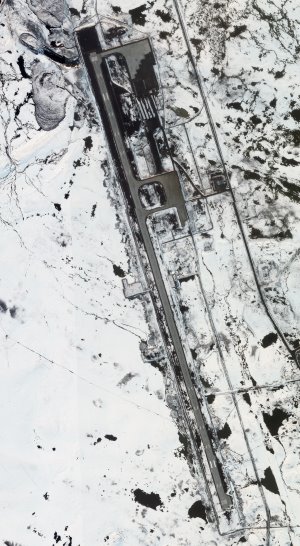 Image of the airfield taken on August 19th, 2021. The northern apron area is being expanded to a very large degree.