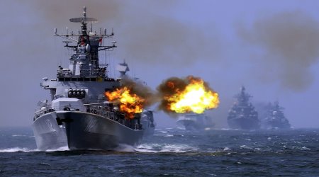 warships open fire