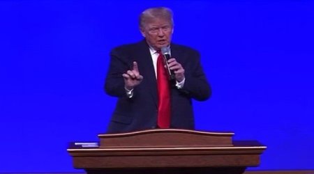 President Trump at Pastor Robert Jeffress� First Baptist Church in Dallas, Texas.