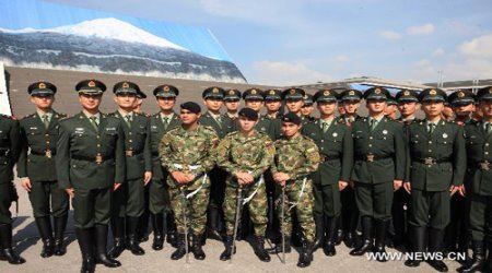 Chinese and Mexican troops