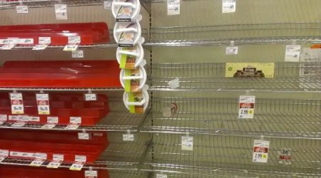 empty food shelves