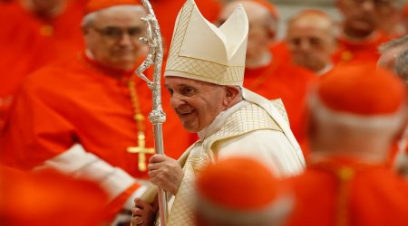 Francis among his cardinals